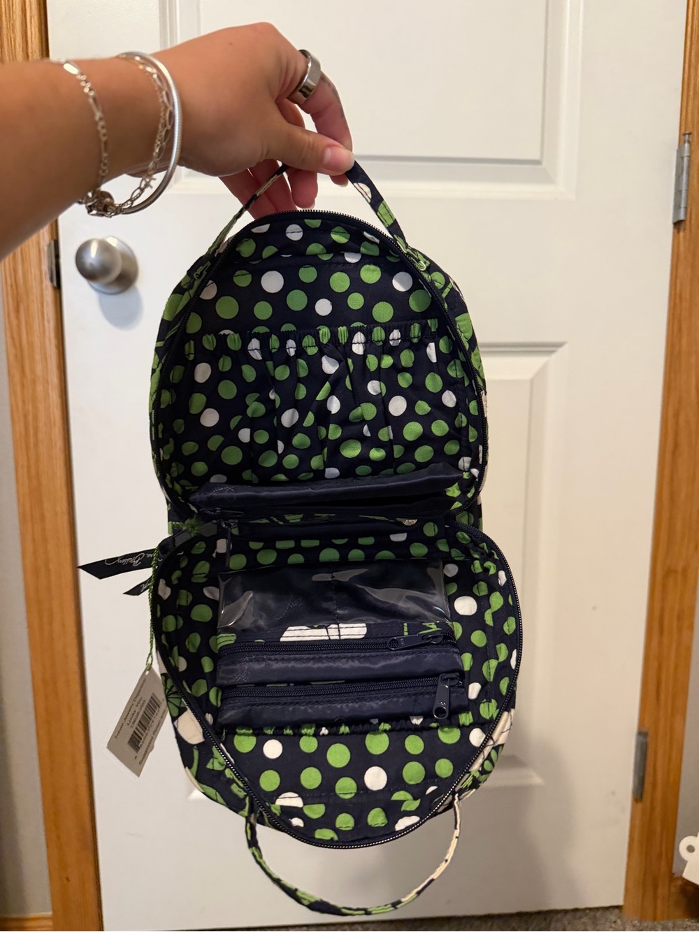 Vera Bradley NWT Polka Dot Hanging Jewelry Organizer